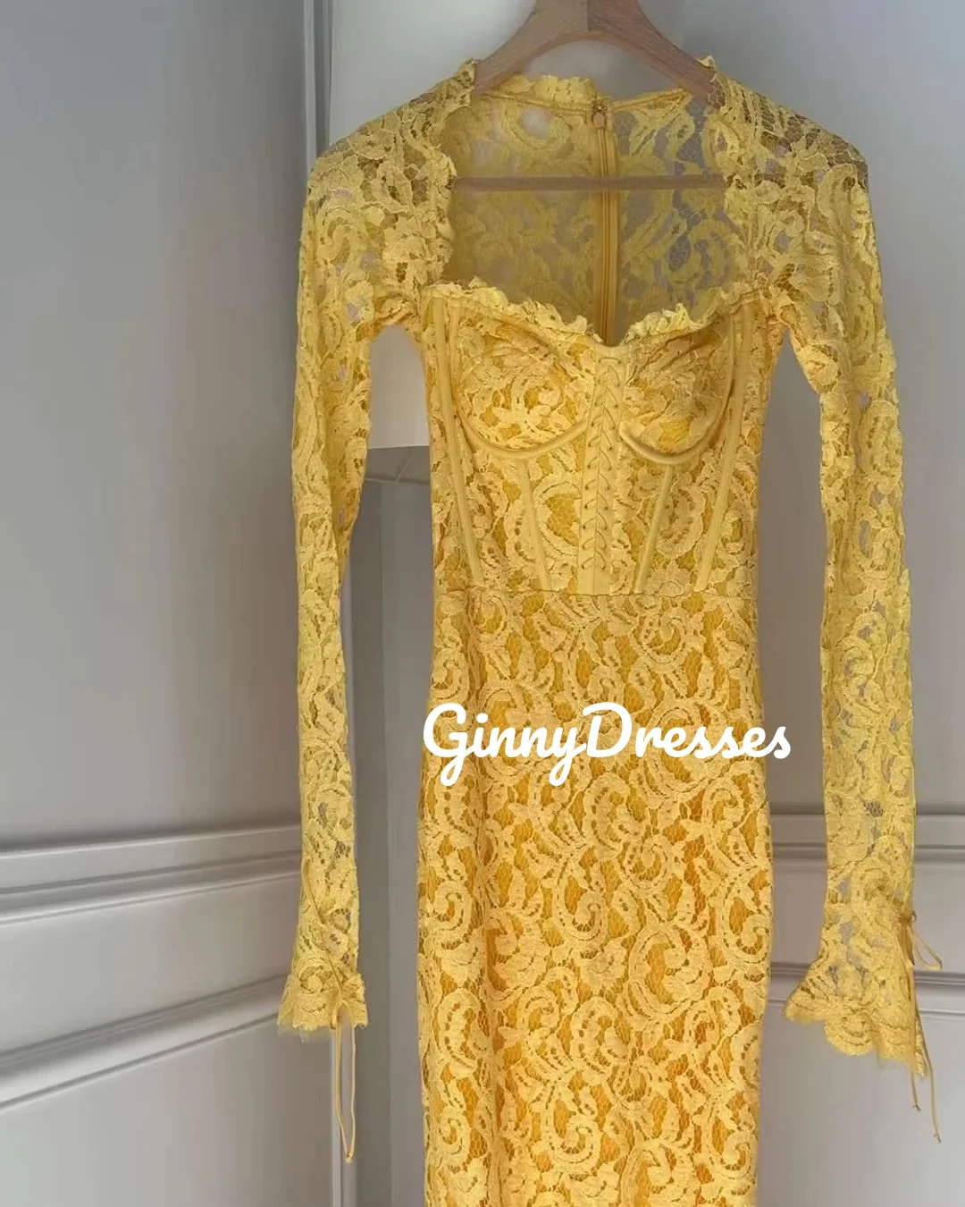 Dubai Customize Luxury Evening Dresses Square Neckline Floor-Length Wedding Party Dress A-Line Long Sleeves Dresses For Special