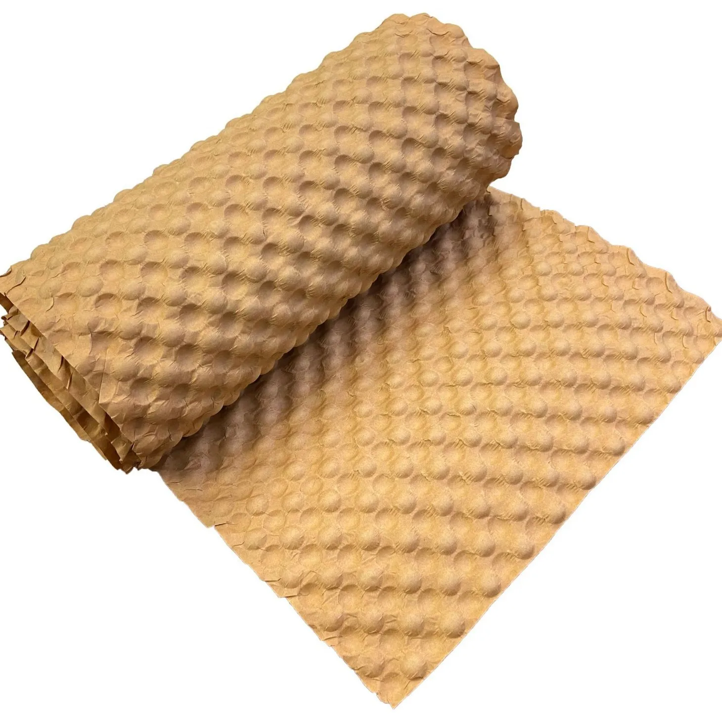 

10M/20M Length Degradable Kraft Paper Foam Cushioning Packaging Roll Eco-Friendly Gift Box Filling Bubbles for Safe Shipping