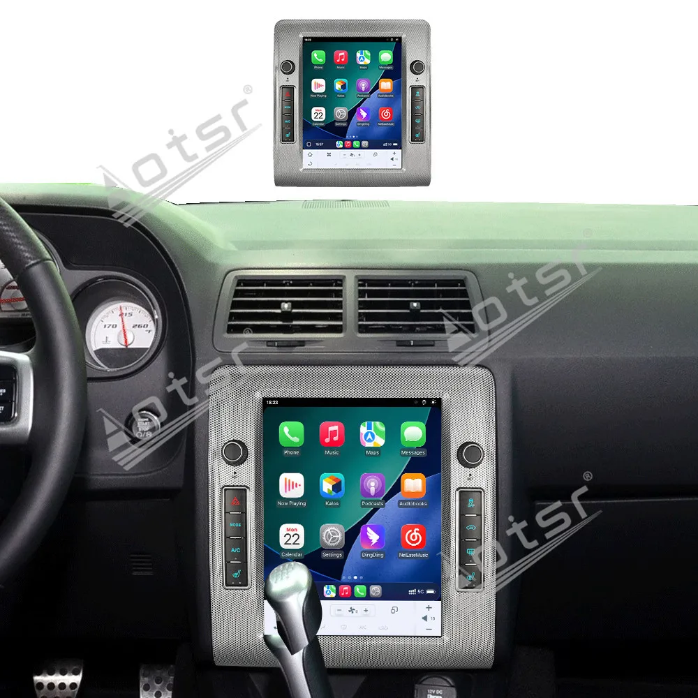 

10,4-дюймовый HD-экран для Dodge Challenger 2008-2014 Android 14 CarPlay Радио GPS Navi Сенсорный экран Мультимедийный плеер Стереоголовка