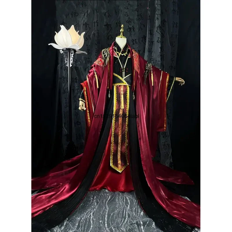 Chinese TV Series TGCF Tian Guan Ci Fu Xie Lian Hua Cheng Cosplay Costume Hua Cheng Cos Dress Hanfu Full Set Anime Clothes