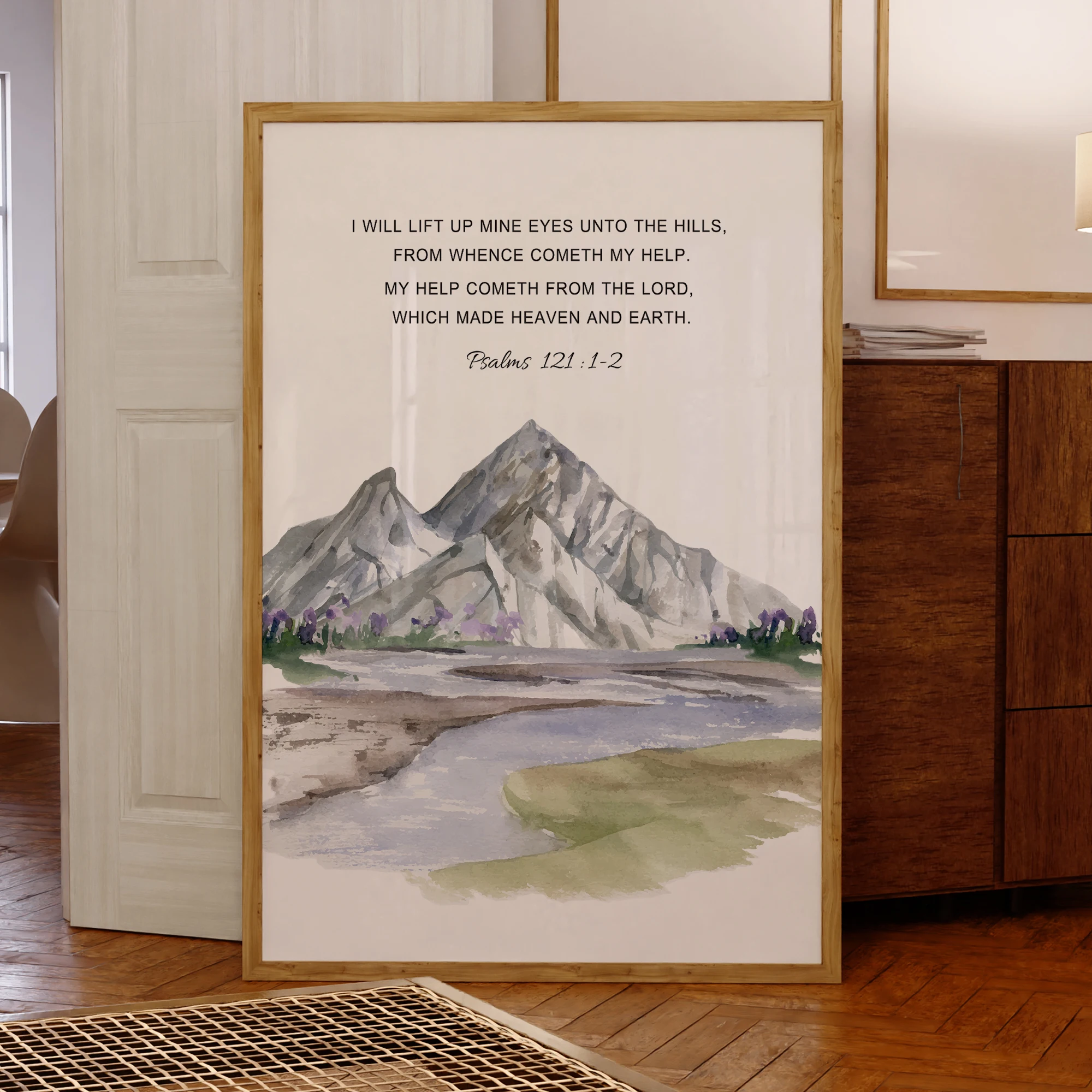 

Landscape Painting Customize Content Bible Verse Wall Art Prints Canvas Painting Poster Picture For Living Room Home Decor