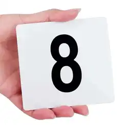 White Plastic Table Marker Number Cards 1-100 Black On White Table Numbers Wedding Restaurant Bar For Banquets Or Poker Tables