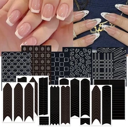 Nail Art Stencils Stickers Nail Charms Art Tools Decorations Supplies French Manicure Spray Template Nail Auxiliary Sticker