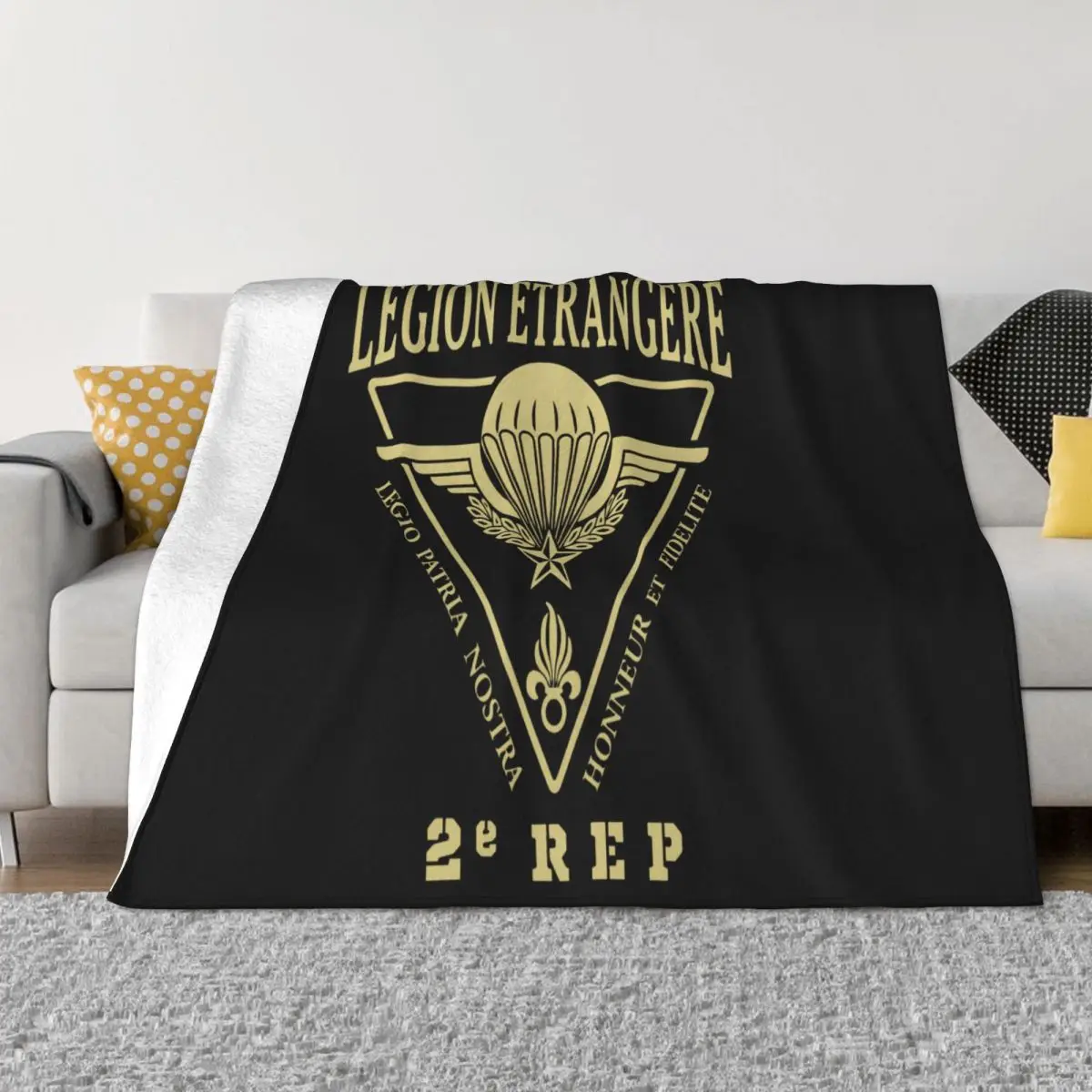 Legion Etrangere Paratrooper French Foreign Regiment Legio Patria Nostra M Throw Blanket