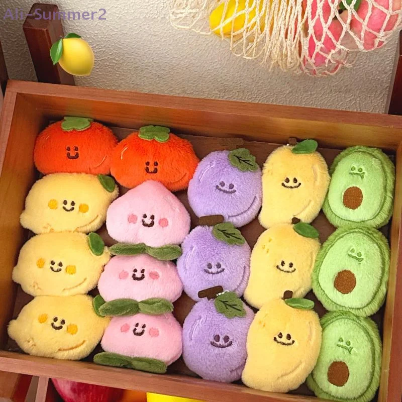Cartoonish Plush Fruit Keychain; Adorable Lemon Cherry Bag Hanging Decoration; Perfect Present for Friends and Couples.