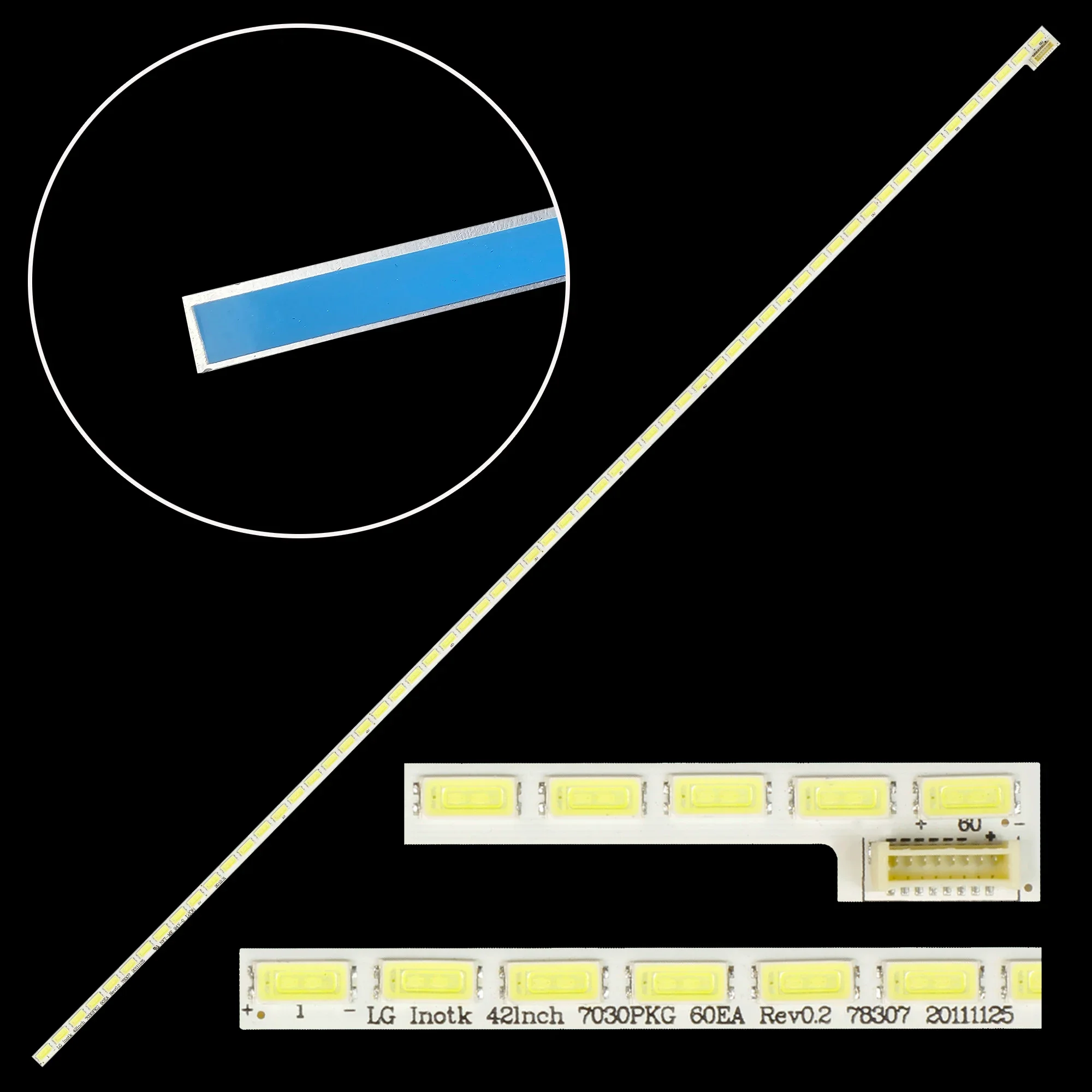 20 pcs LED BackLight Strip For 42LS561T 42LD420-CA 42LS575T-ZD 74.42T23.001-2-DS1 T420HVN01.0 7030PKG 60EA Rev0.2