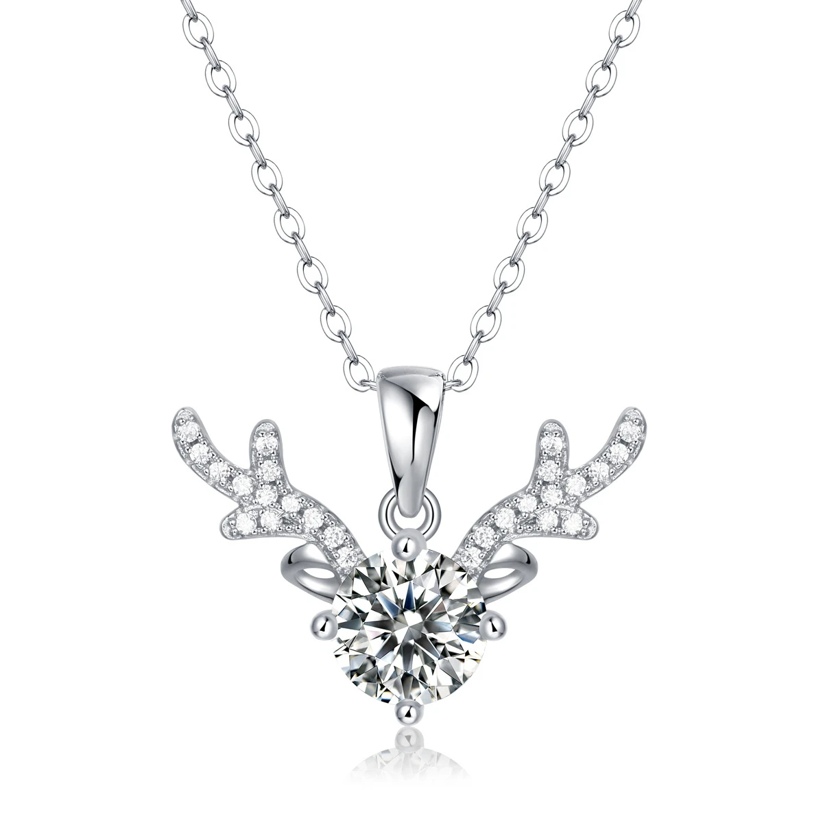 

S925 silver pounding necklace moissanite pendant, new angel pendant, summer collarbone chain, live broadcast spot can be sent on