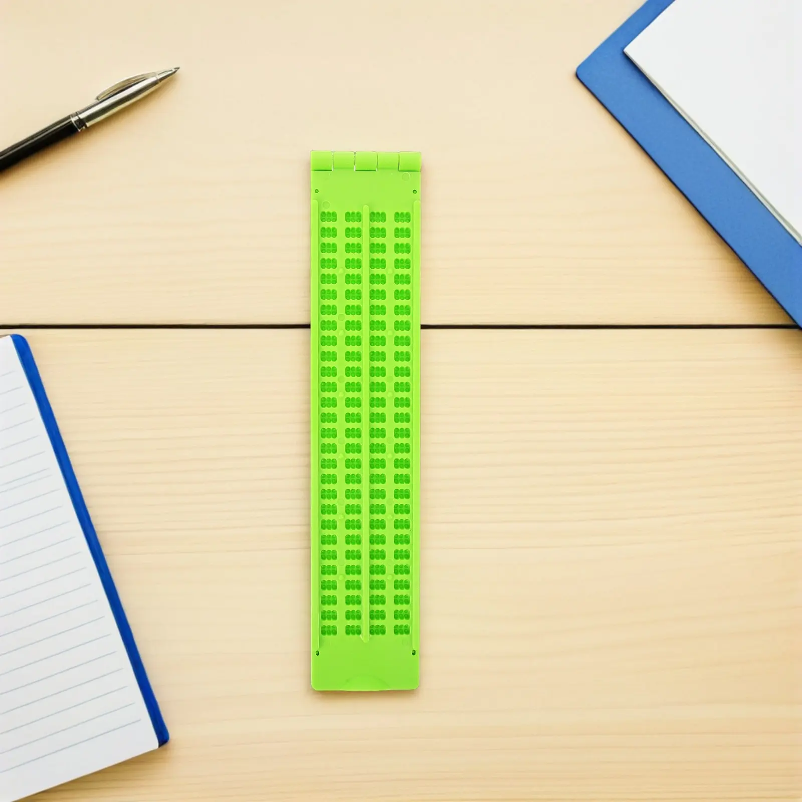 2Sets Braille Writing Board 4 Row 28 Cells Portable Learning Tool for Beginners Visually Impaired Students Braille Practice