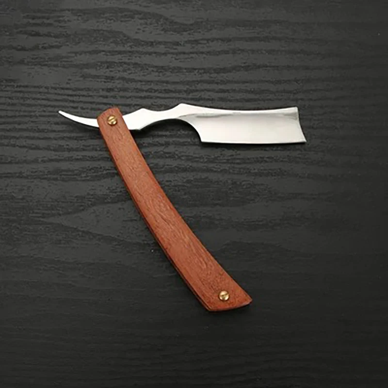 Деревянная профессиональная мужская бритва для парикмахерской с прямыми краями, парикмахерская бритва, ножи, ручное бритье для бороды, уход за бородой, подарок