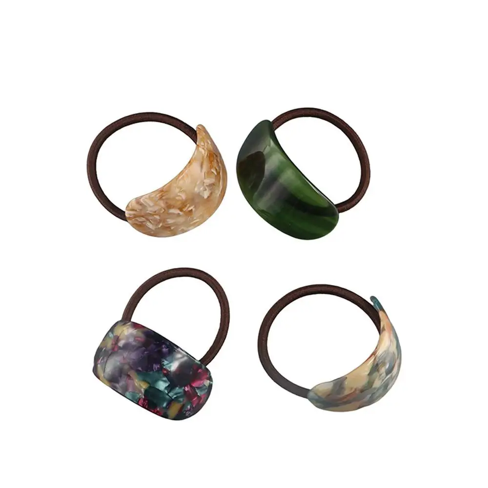 French Japanese Cute Geometry Lovely Small Korean Style Rubber Band Acetic Acid Hair Rope Hair Tie Female Hair Ring