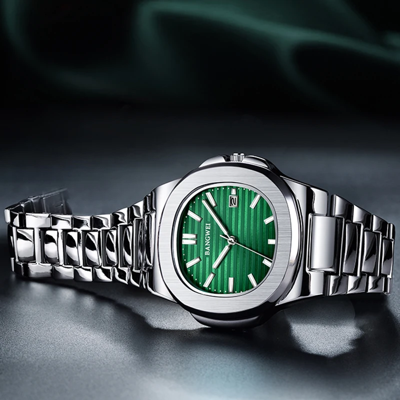BANGWEI Роскошные мужские часы LIGE брендовые модные повседневные кварцевые наручные часы водостойкие светящиеся часы со стальным ремнем мужские Reloj Hombre