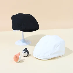 Fashion Baby Boy Hat British Style Baby Beret Hat Solid Color Infant Toddler Newsboy Painter Cap