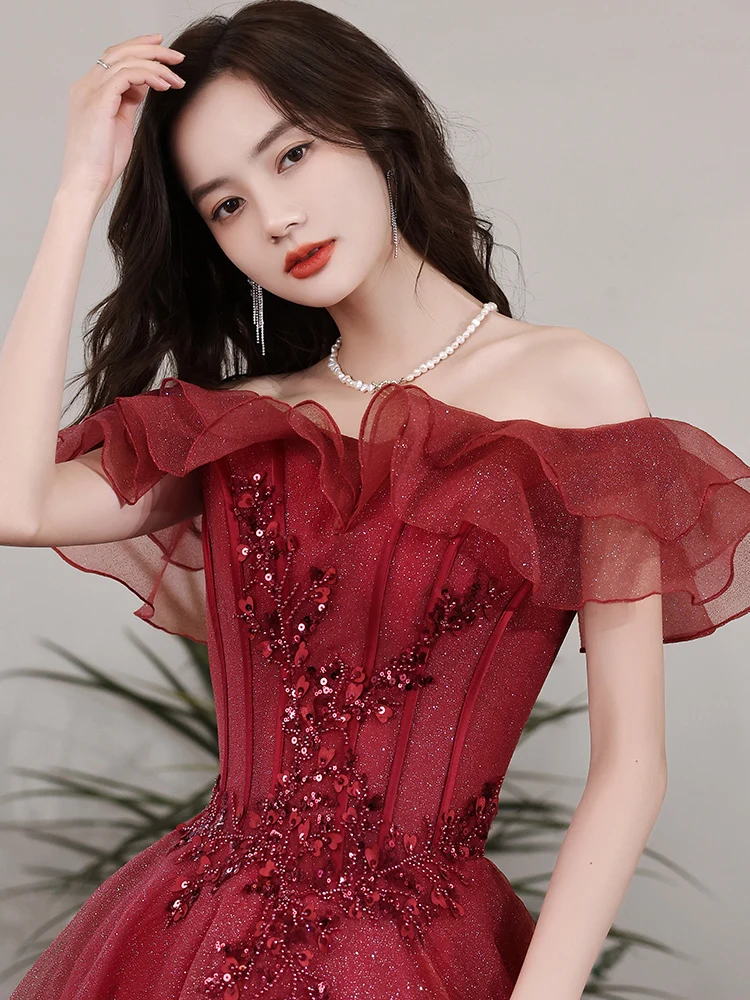 bodycon cocktail dress Elegant Red Slinky Slip Dress