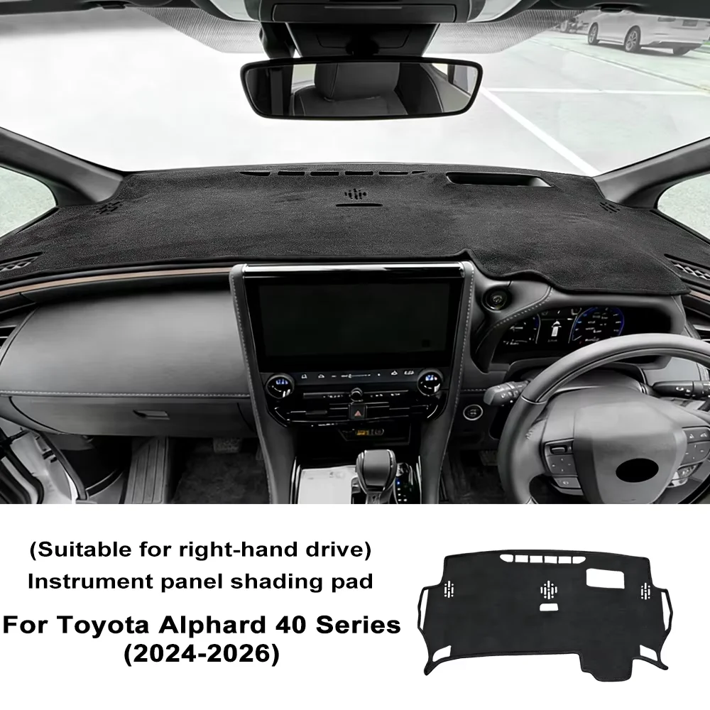 Dashmat Dashboard Cover Mat For Toyota Alphard 40 Series 2024 2025 2026 Pad Sun Visor Dash Board Carpet Car Accessories