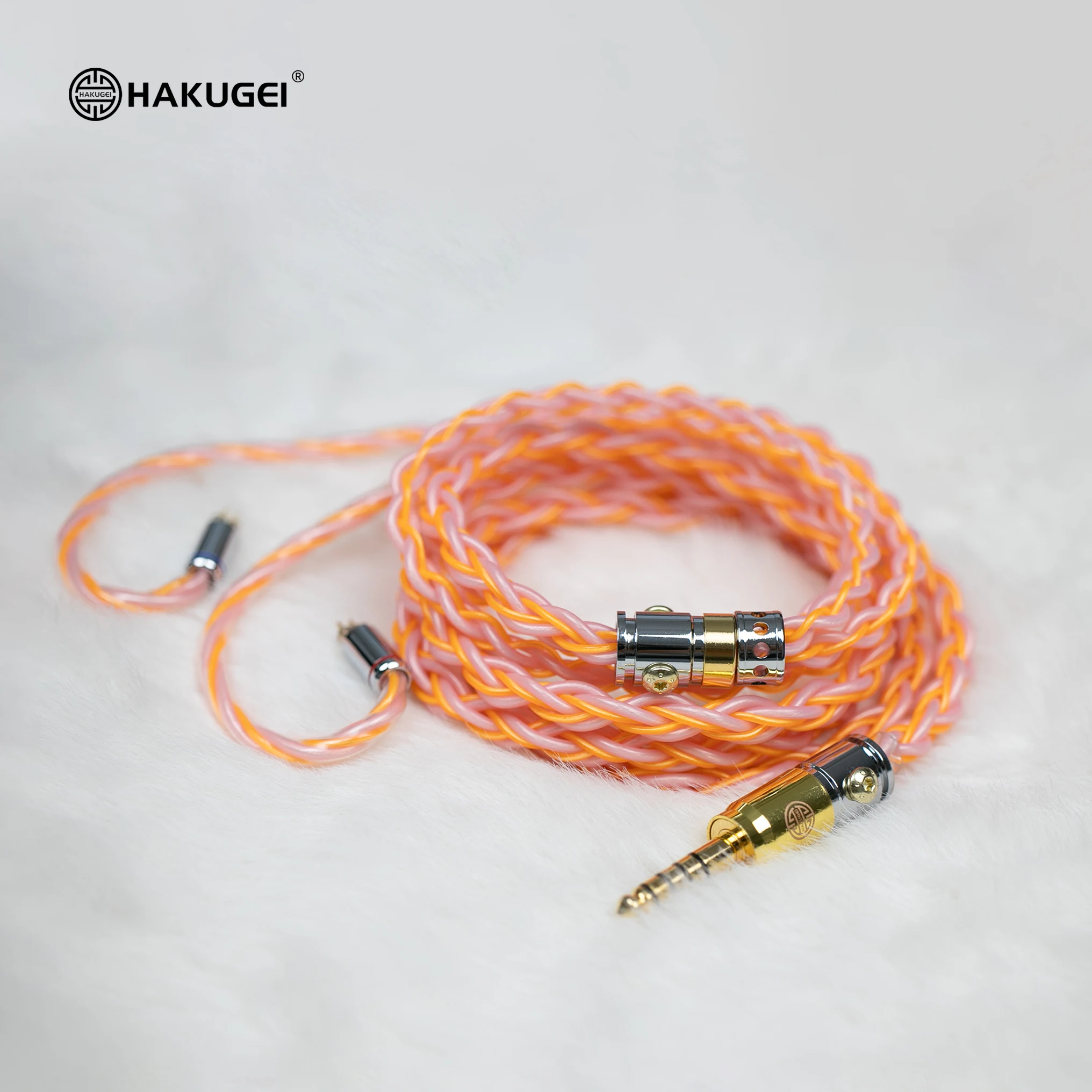 Hakugei Pink Haze Moon Litz Silver Plated 7N OCC Hifi Music Upgrade Earphone Cable Line 3.5 2.5 4.4 0.78 MMCX QDC