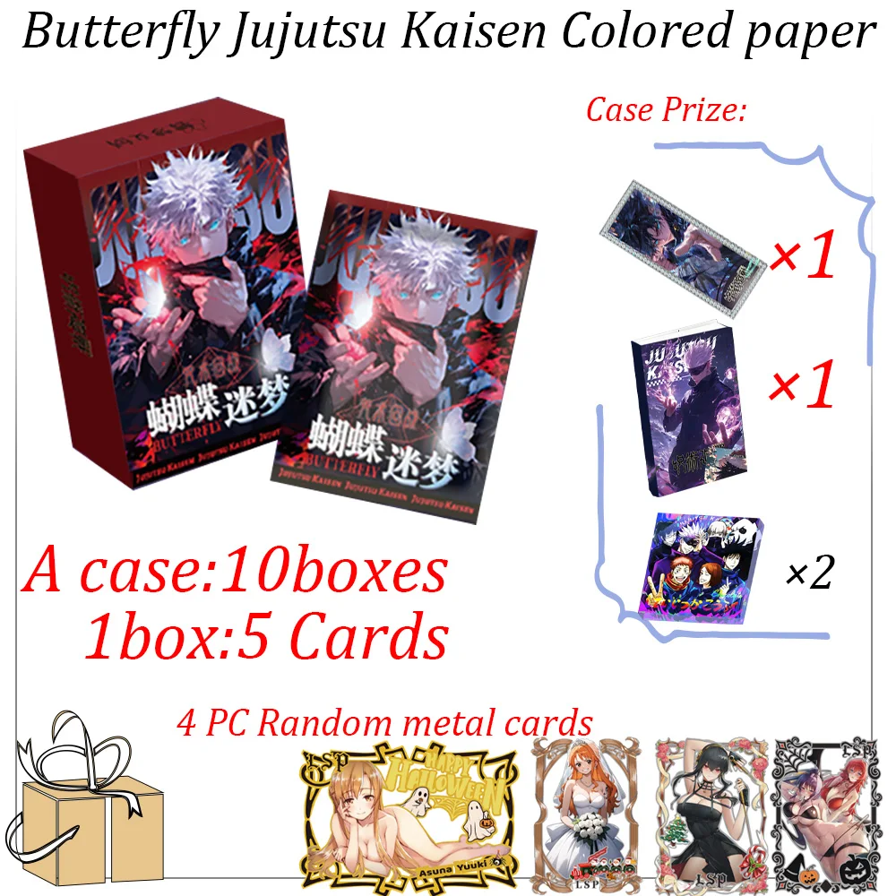 Newest Butterfly Jujutsu Kaisen JJK Global Trading Colored Paper Japanese Anime Gojo Nanami ACG TCG Hobbies Gift