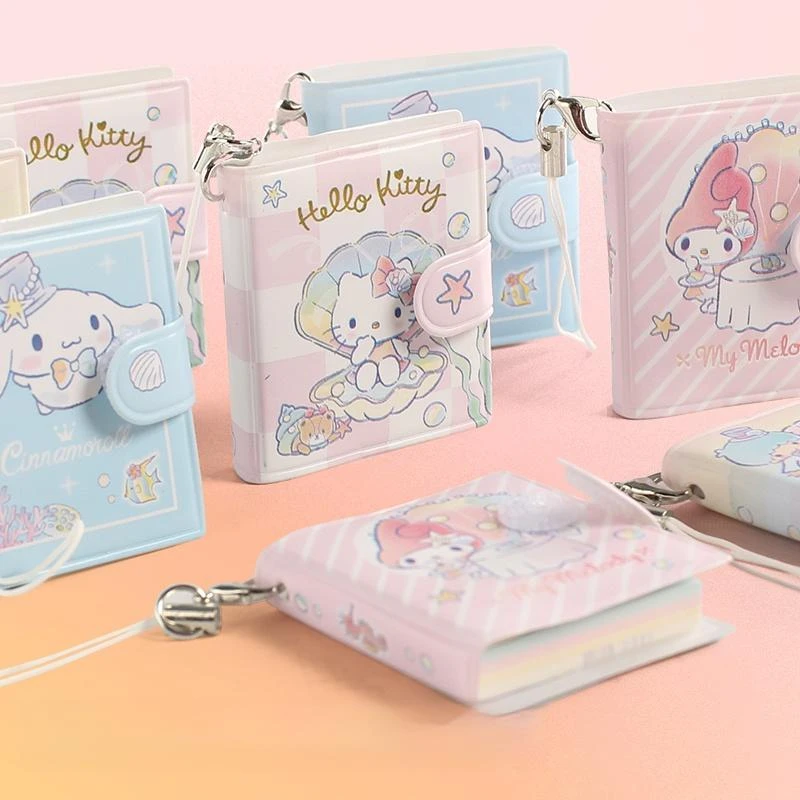 Sanrio Cartoon Mini Notepad Kawaii My Melody Kuromi Cinnamoroll Notebook Portable Pocket Hand Book Stationery Students Supplies