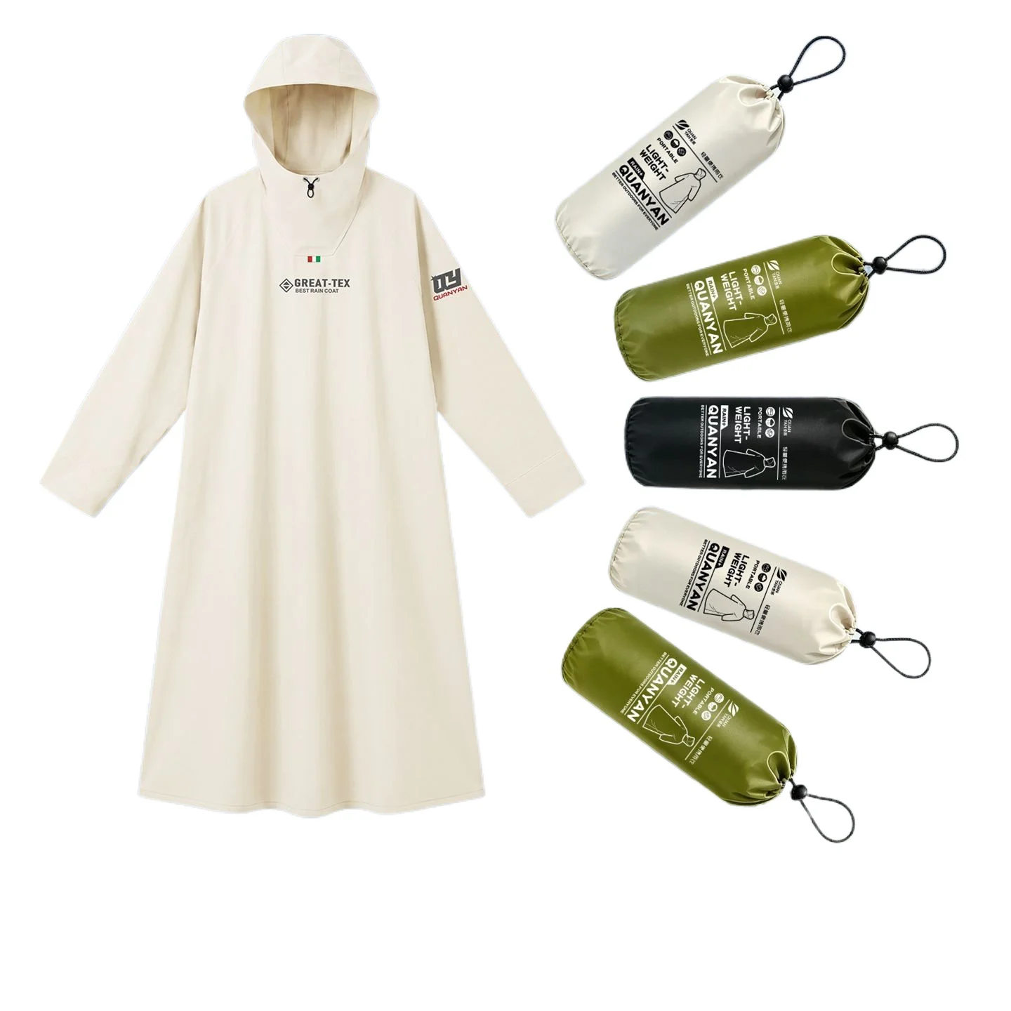 Fashion Long Raincoat for Women Men Portable Outdoor Adult Rain Suit Anti Storm Capsule Raincoat