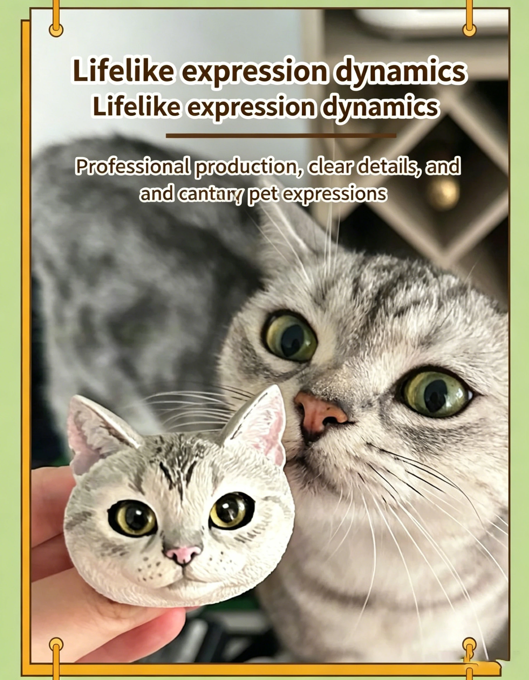 Custom Hand-painted Pet Portrait Fridge Magnet Memorial Gift_voghion.com