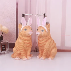 Cartoon Cat Press Type Lotion Bottle Portable Travel Cosmetics Bottled Hand Sanitizer Shower Gel Soap Dispenser Bathroom Decor