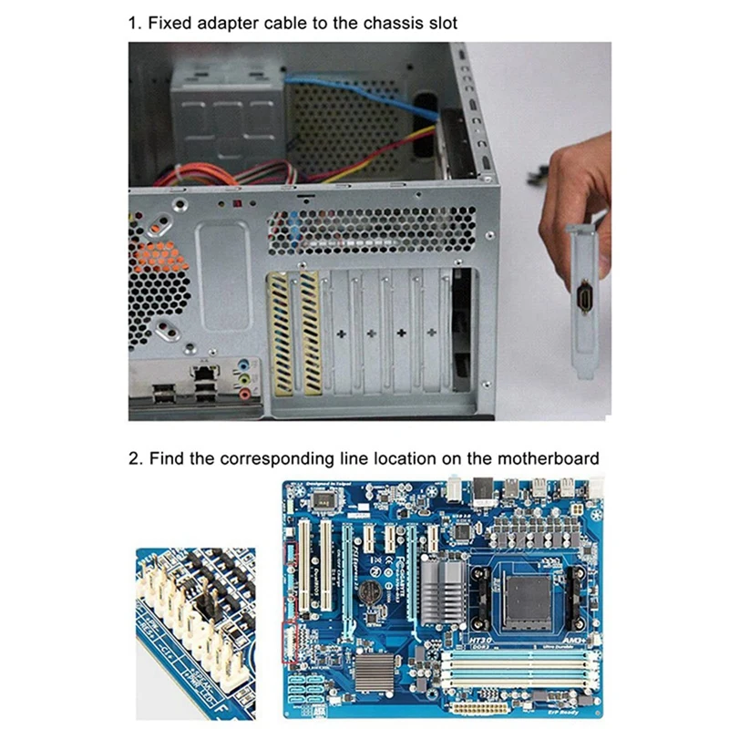 Computer Desktop Switch PC Power On/Restart Button Dual USB External Extension Power Cable On/Off Button For Office