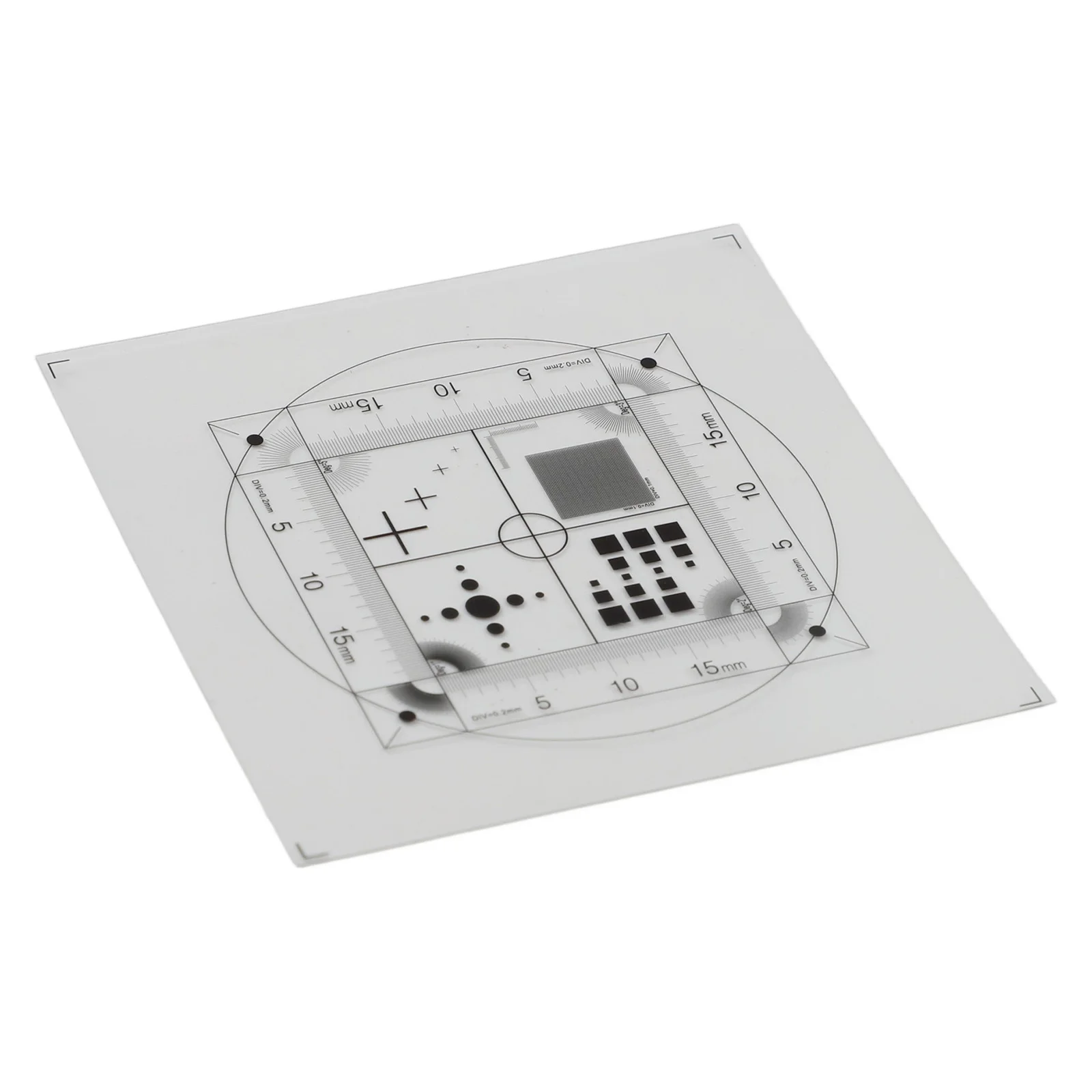 Transparent PET Film Microscope Calibration Sheet 0.1mm Thick 45x45mm Grid Scale For Micrometer Measurement And Software Testing