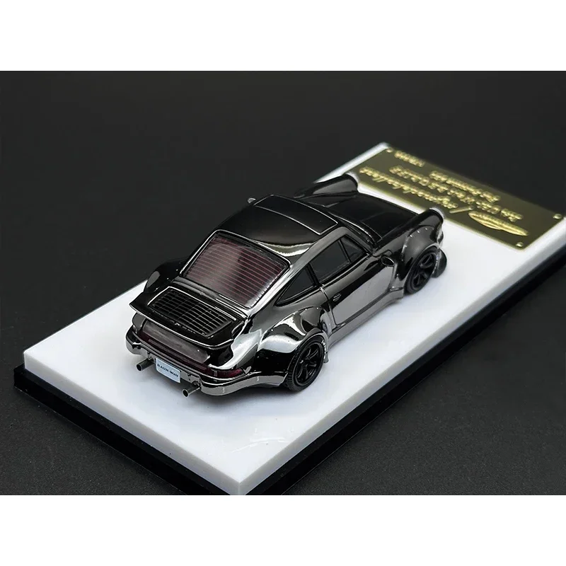 MC 1:64 RWB 930 Whale Wing Duck Wing Chrome Gray Skyline GTR R34 25GT Diecast Diorama Car Model Collection Toys