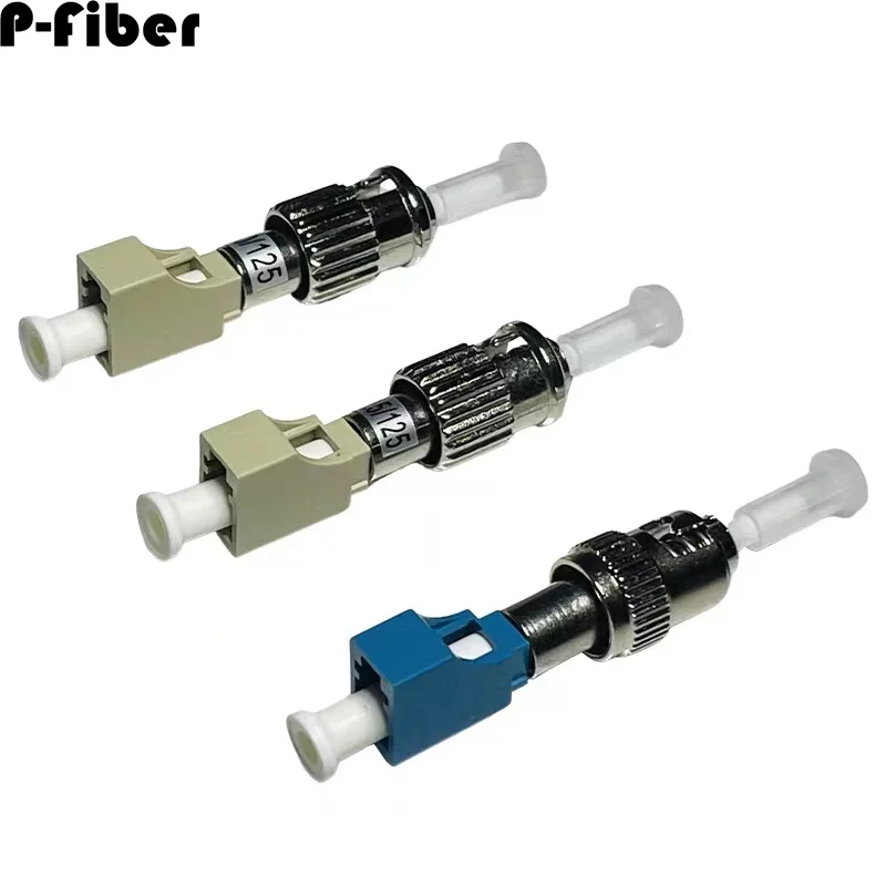 Adaptador de fibra óptica LC-ST, Conector de acoplador híbrido de 2 piezas, SM MM, Junta hembra-macho, LC a ST, modo único, personalización multimodo