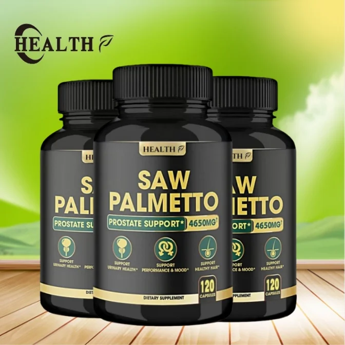 

Natural Saw Palmetto Capsules - Combined with Ashwagandha, Turmeric, Tribulus, Maca, Green Tea, Ginger-Natural Prostate Support