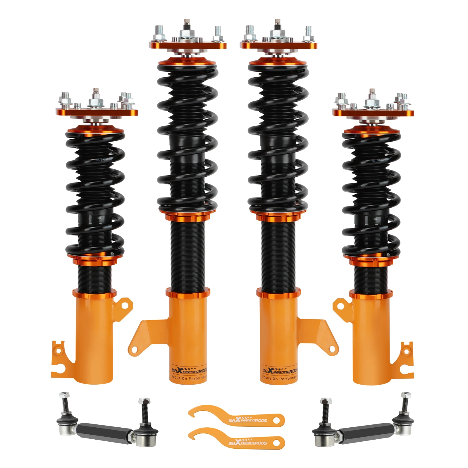 

MaXpeedingrods Coil Suspension Coilover Shock Absorbers Strut Set For Mazda Protege 323 Isamu Genki 1999-2003