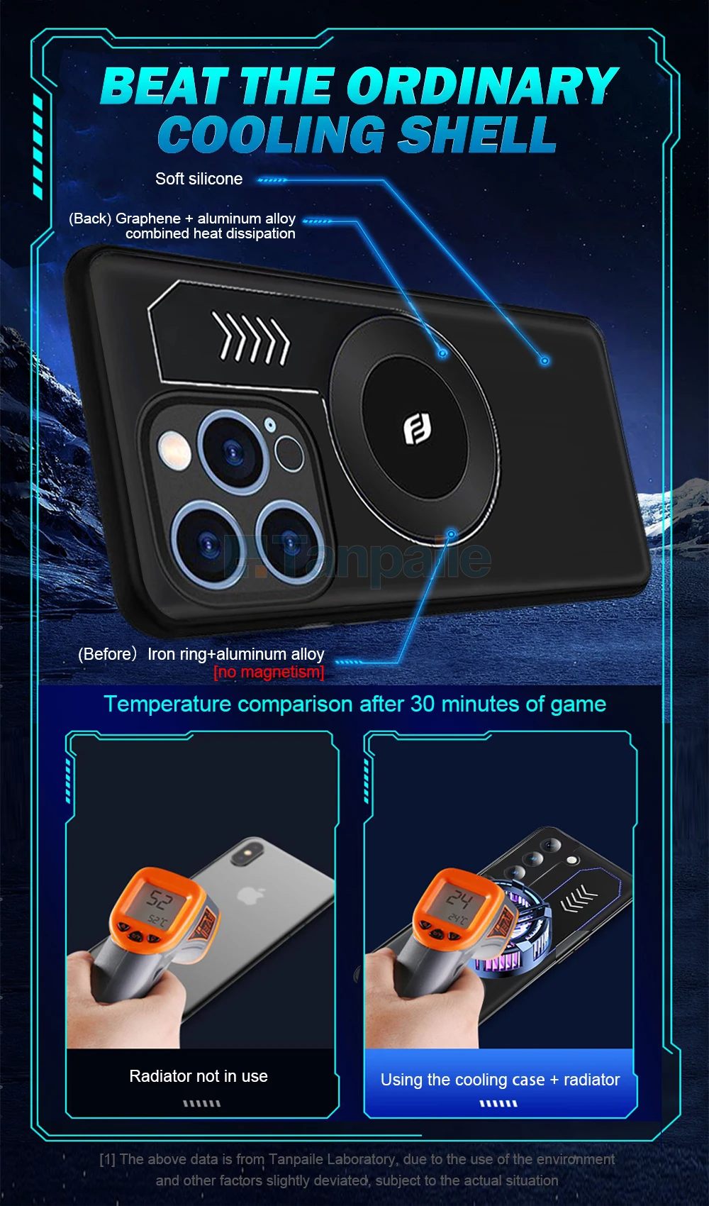 Etui chłodzące do iphone 16 Pro Max Plus 16e 15 14 13 12 Mini 11 XR XS S 7 8 SE Etui z miękkiego silikonu odporne na wstrząsy Gaming Funda — zdjęcie produktu 6