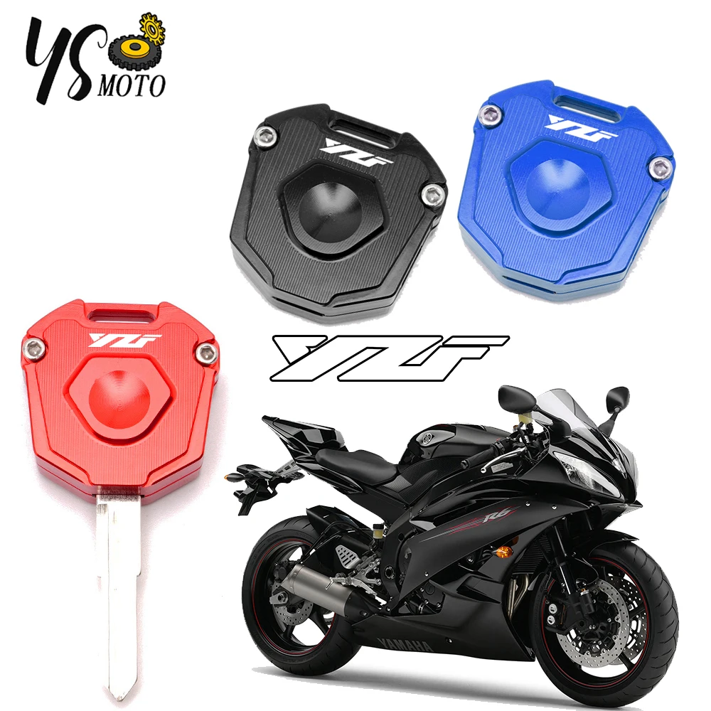 Motorcycle CNC Key Cover Cap Creative Products Keys Case Shell For Yamaha YZFR25 YZFR6 YZFR3 YZFR1 YZF R25 R6 R3 R1 Accessories