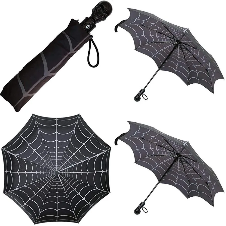 

Skull Handle Spiderweb Umbrella