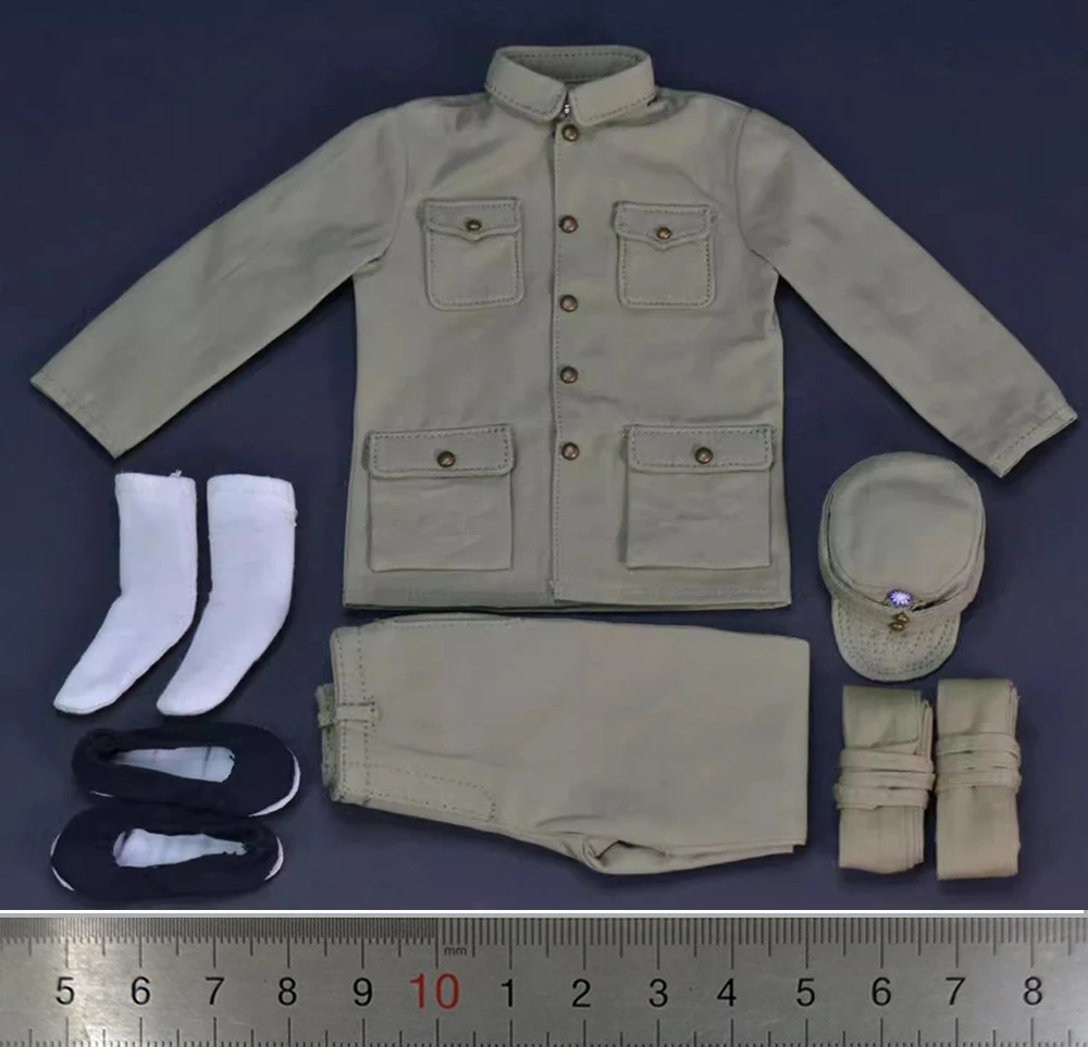 

Hot Sales 1/6th QOTOYS QORANGER The Asia Soldier Dress Uniform Coat Caps Shoe Socks Accessories For 12" Doll Figure Collect DIY