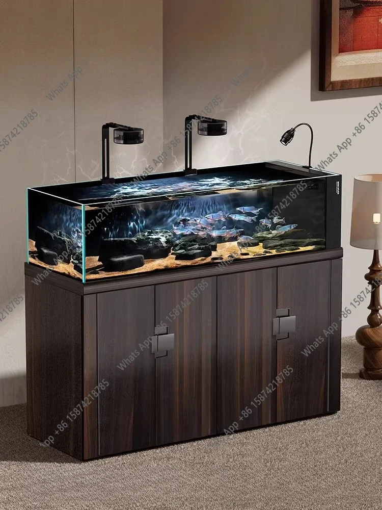 

Аквариум Ll 2026 New Stream Tank для гостиной, напольный, от пола до потолка, Como Gold Crystal, из ультрабелого стекла, с нижним фильтром