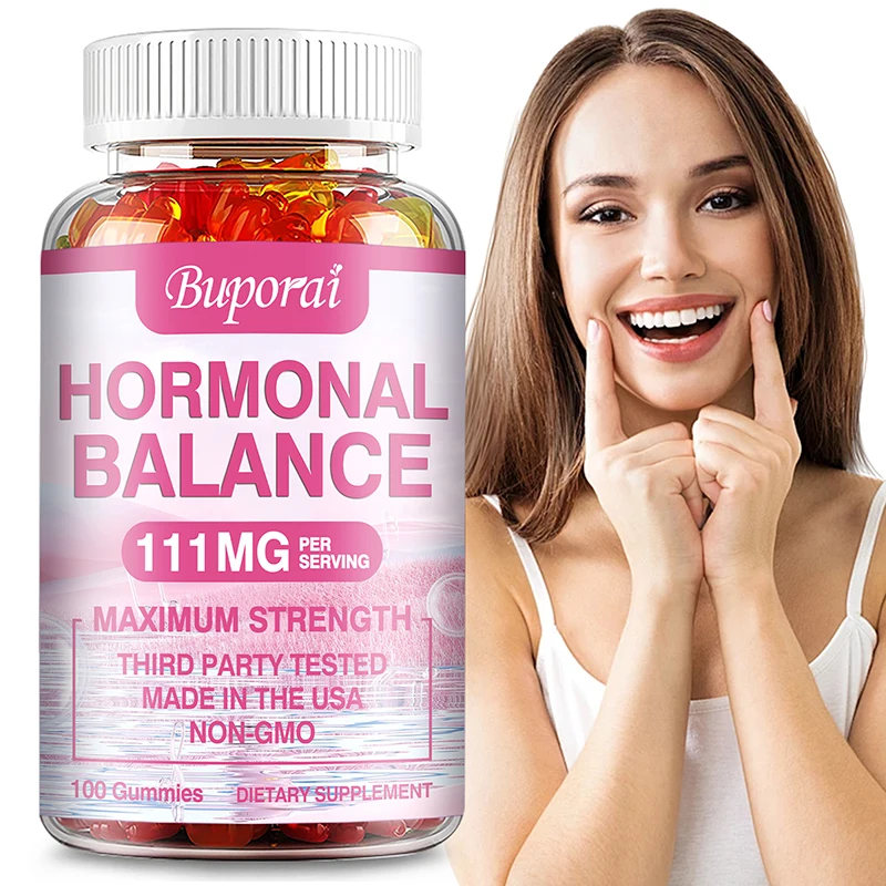 Hormone Balance for Women Gummies - Support Female Hormone Balance and Healthy Ovarian Function, Enhancing Mood and Energy