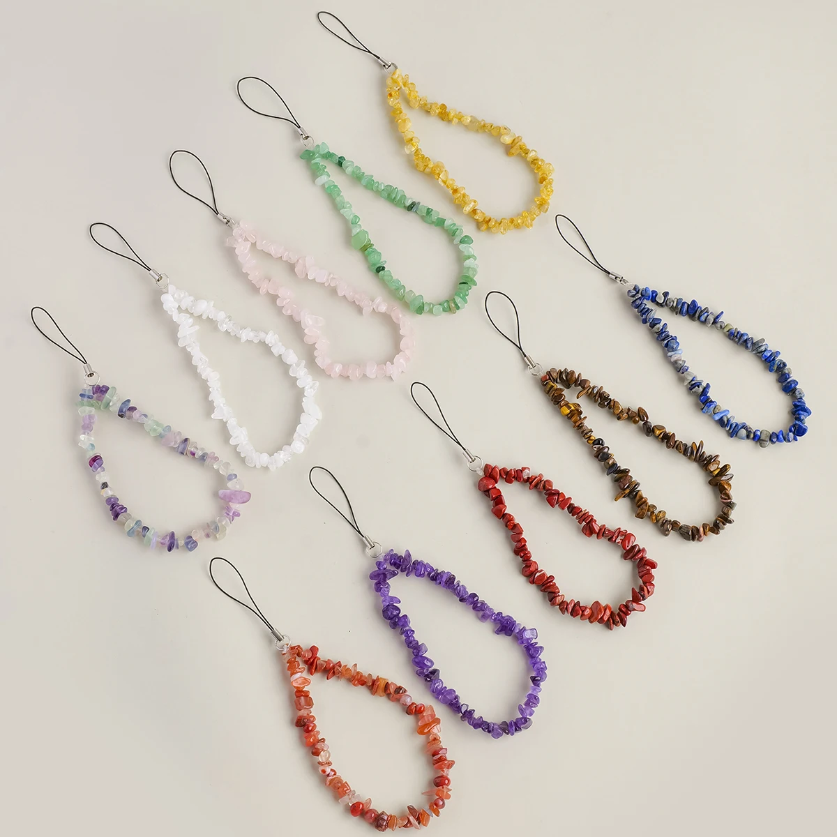 1PC Natural Crystal Gravel Pendant, Healing Energy Stone, Mobile Phone Decor & Yoga Spiritual Jewelry Gift view 5
