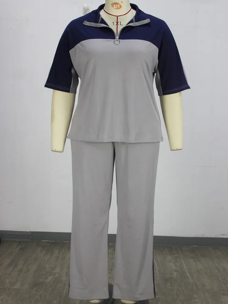 Picture 6: 2 Piece Women Sets 2026 New Arrival Plus Size Summer Matching Sets Big Size Two Pieces Sets Top And Pants Suits Outfits Clothing
