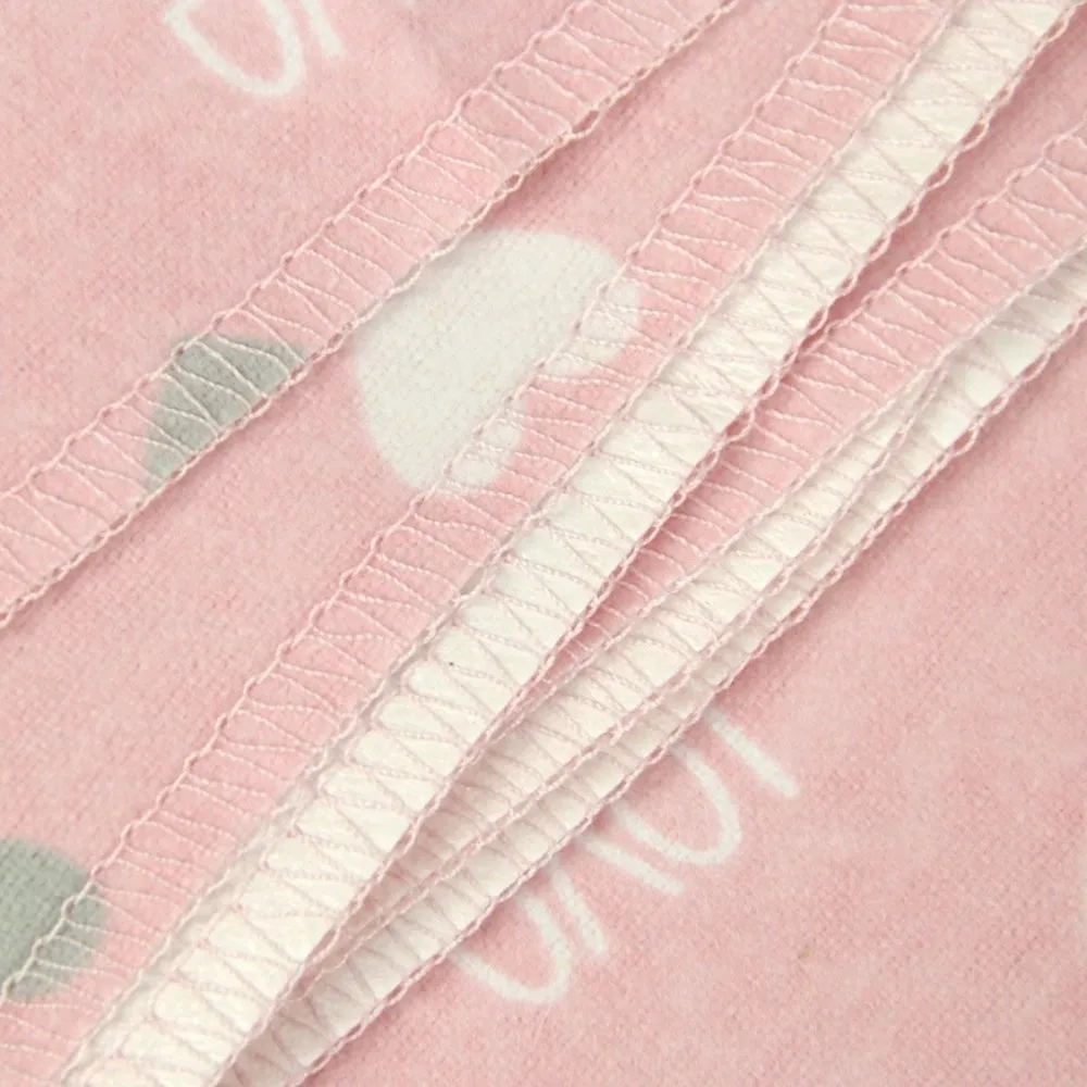 4Pcs Pack Flannel Receiving Blanket Super Soft 76x76cm Bedsheet Blanket Twill Weave Printed Newborn Swaddle