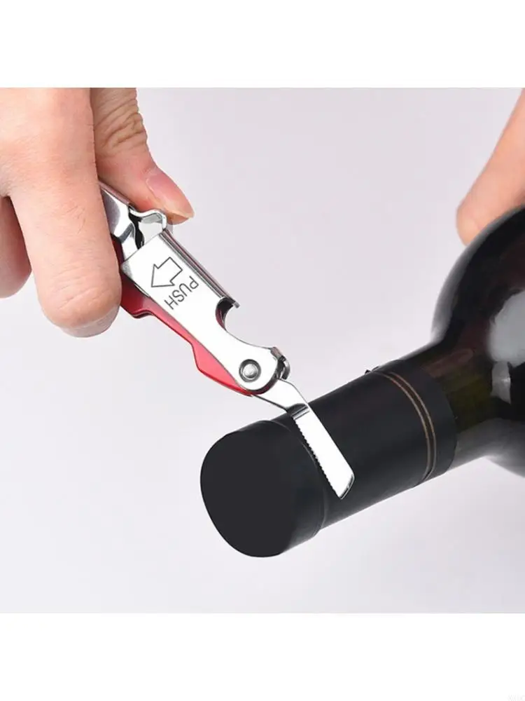 Professional Grades Stainless Steel Beer Bottles Opener With Wine Opener Ergonomic Kitchen Gadget Essential X3UC