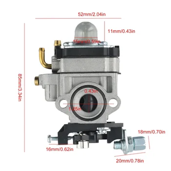 Grasmaaier Carburateur Voor 22cc 26cc 33cc 34cc 36cc 2-Takt Carburateur Reparatiesets Tuin Grasmaaier Vervangende Carburateur