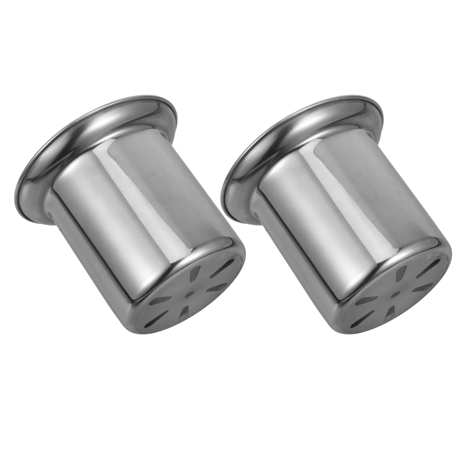 2Pcs Toilet Brush Holder Replacement Stainless Steel Wall Mounted Toilet Scrubber Brush Cup for Bathroom Cleaning Bowl Holder