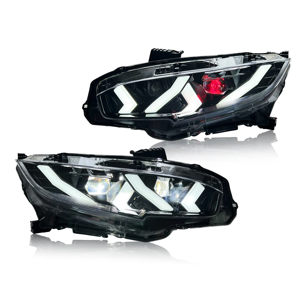 

Modified Front Lamp LED Daytime Running Lamp Headlight For Honda Civic 2016-2020 Xenon Projector Lens Signal Head Lamp