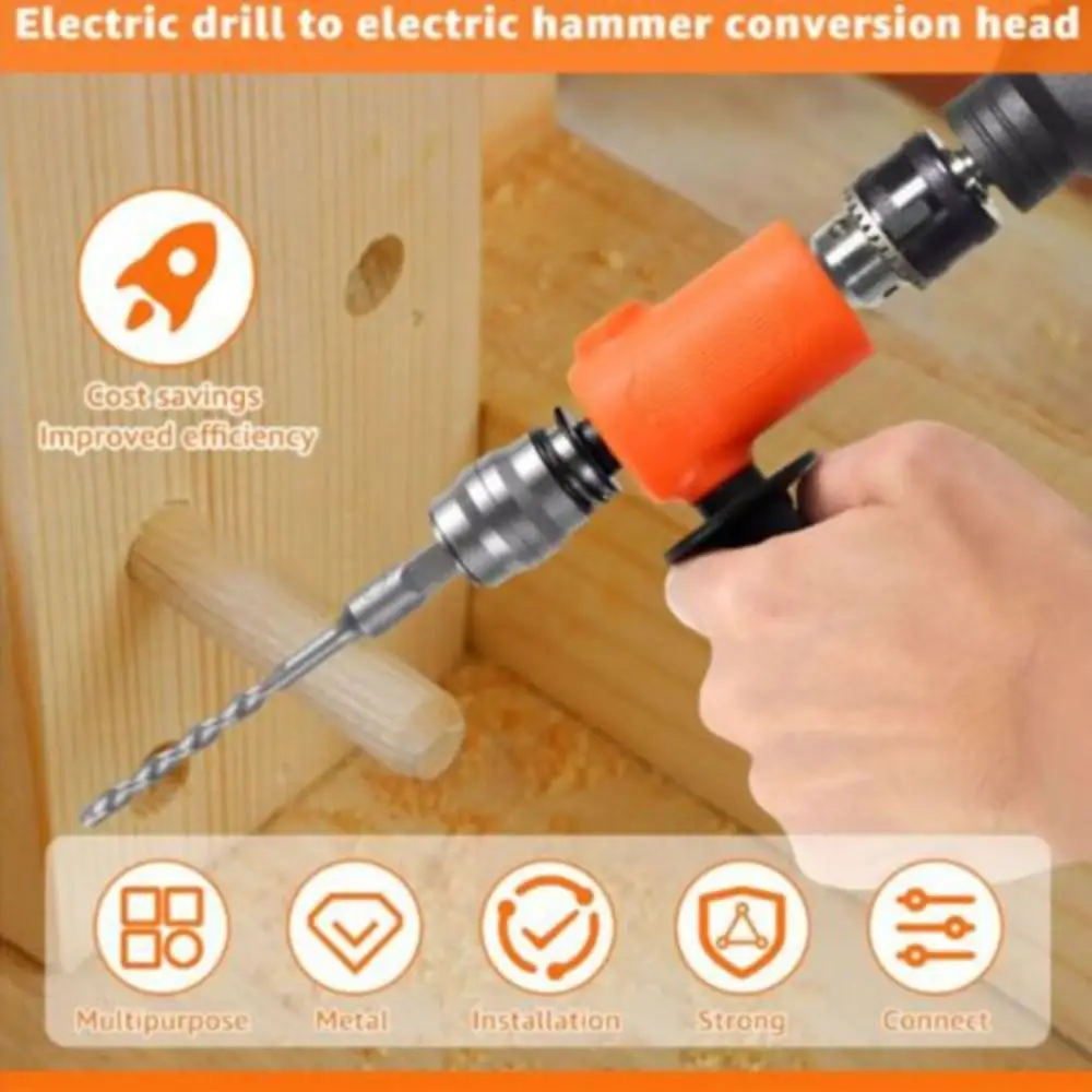 Handheld Electric Drill To Hammer Adapter Power Tool Accessories with Drill Bit Electric Hammer Adapter Multi-function