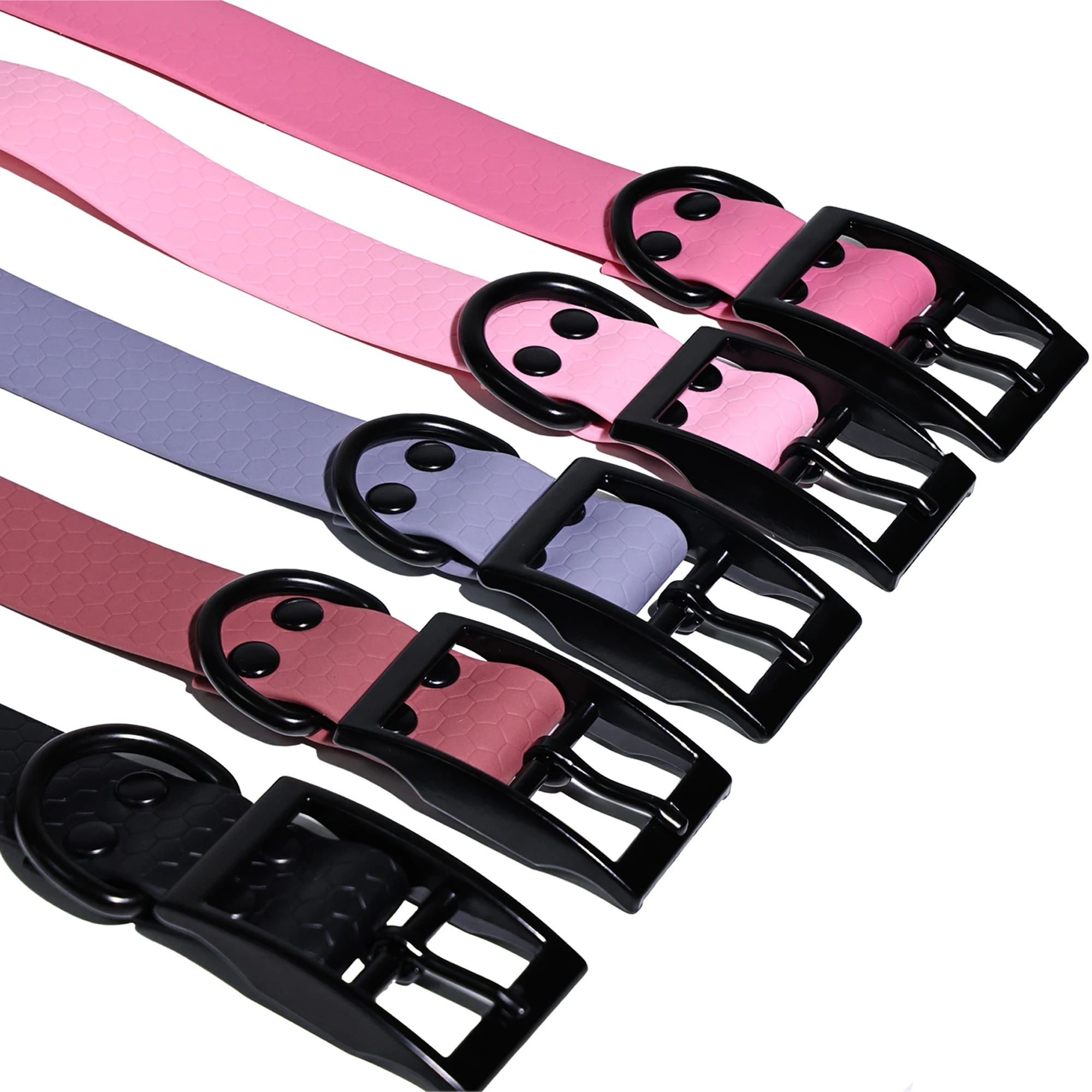 Wasserdichtes PVC-Hundehalsband, Verstellbares Geruchsneutrales Haustierhalsband, Leicht zu Reinigendes Langlebiges Robustes Halsband für Kleine Mittlere und Große Hunde – Detail 3