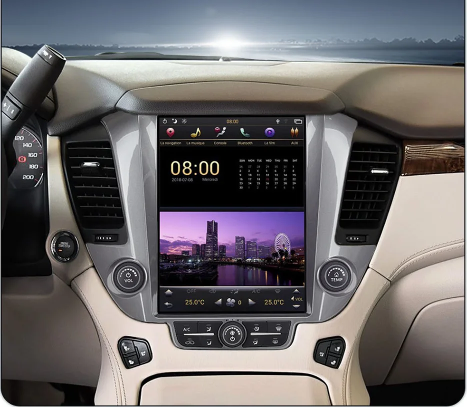 

12,1-дюймовый экран, автомобильный мультимедийный видеоплеер, радио для Chevrolet Tahoe Suburban для GMC Yukon 2015-2020, GPS Navi Carplay Android