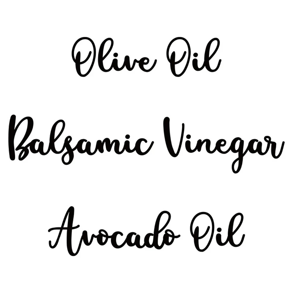 Olive Oil and Vinegar Bottle Labels Decal Sticker Kitchen Resturant Vinyl Home Decor