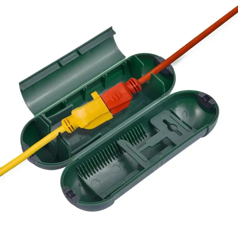 Outdoor Extension Cord Safety Cover Connector Box Green Extension Cord Cover Protector Outdoor Seal Weatherproof Moisture Box