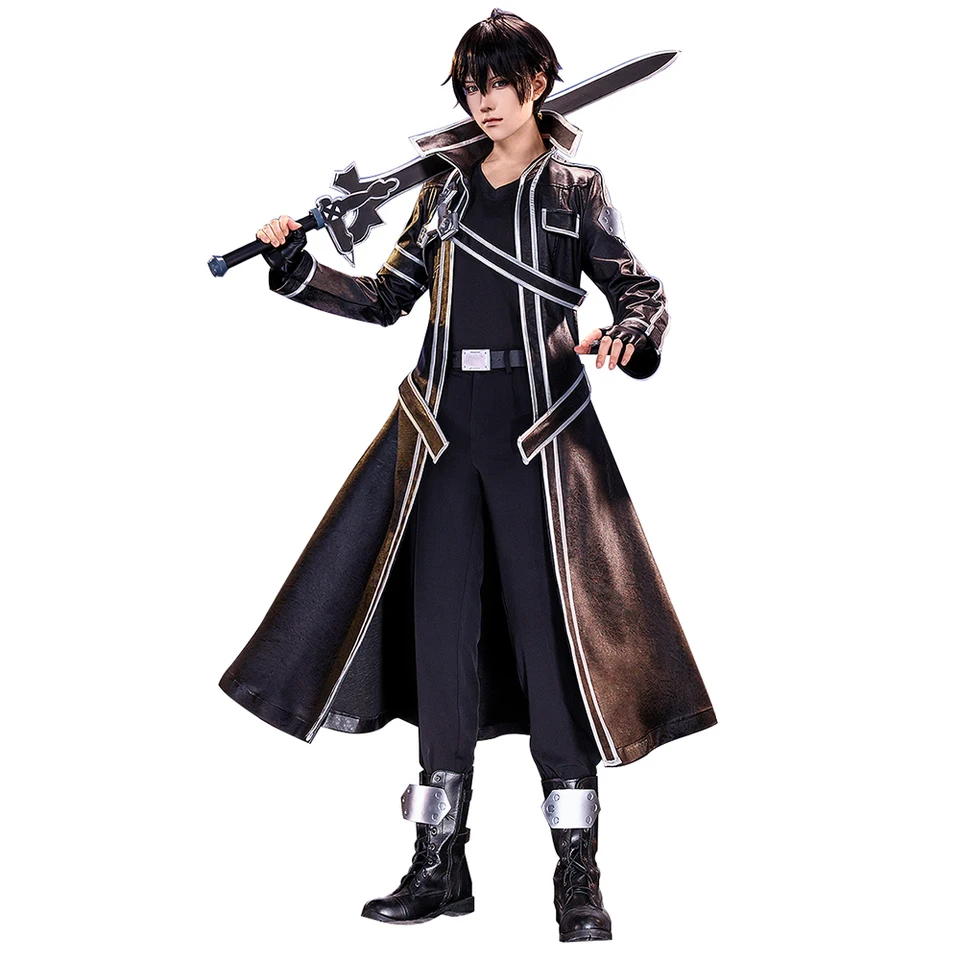 Kirito Cosplay Costume SAO Anime Men's L-2XL