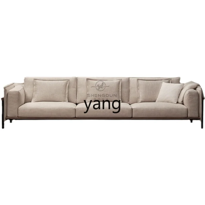 

LH simple modern small apartment living room single and double three-person Nordic minimalist solid wood fabric sofa